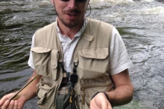 Adirondack brookie caught Fly Fishing in the Adirondacks with Nessmuk's Guides!